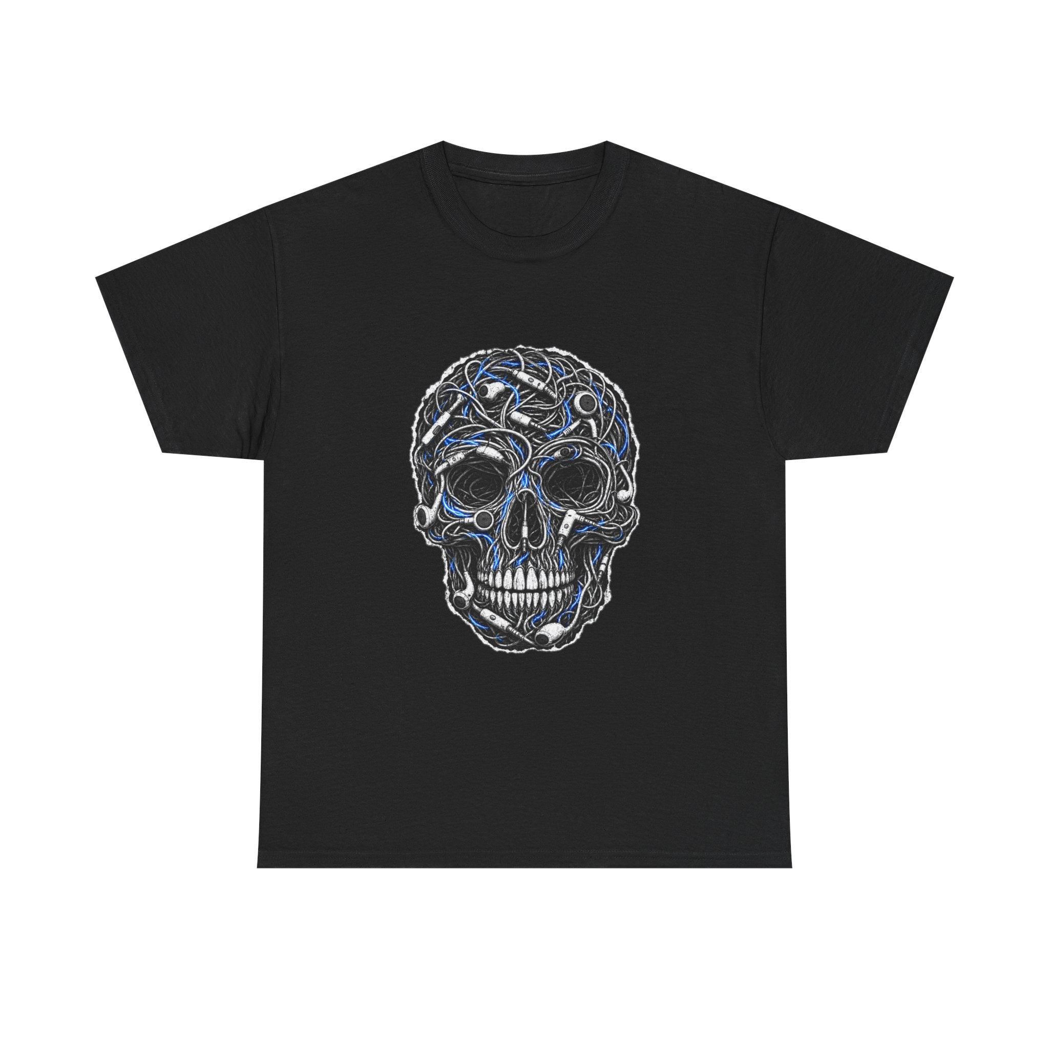 Sketched Celtic Skull Tee – Gothic Skull Graphic T-Shirt