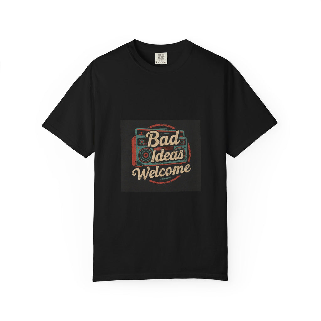 Bad Ideas Welcome T-Shirt — Retro Camera Graphic Tee