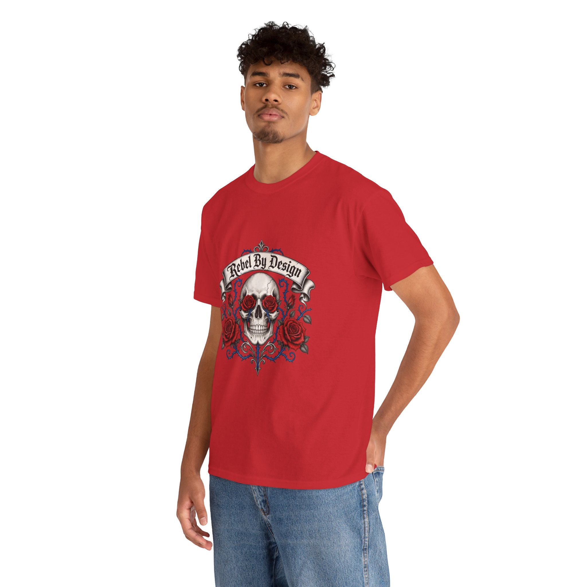 Skull & Roses Tee — "Rebel By Design" Graphic T-Shirt