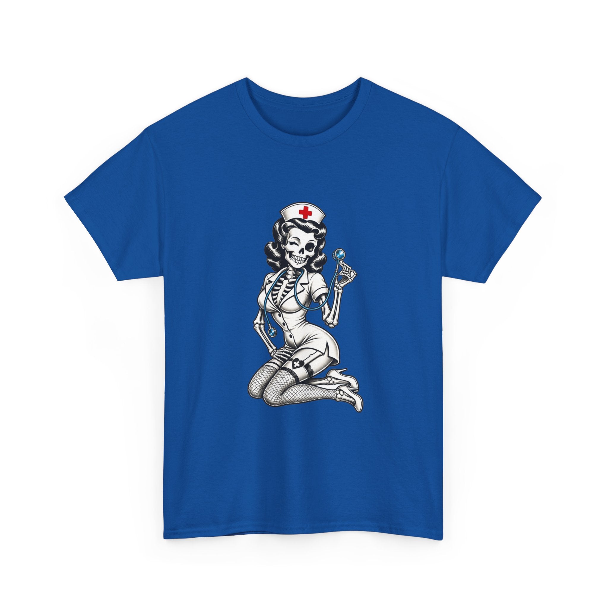Pin-Up Nurse T-Shirt — Retro Vintage Nurse Girl Graphic Tee