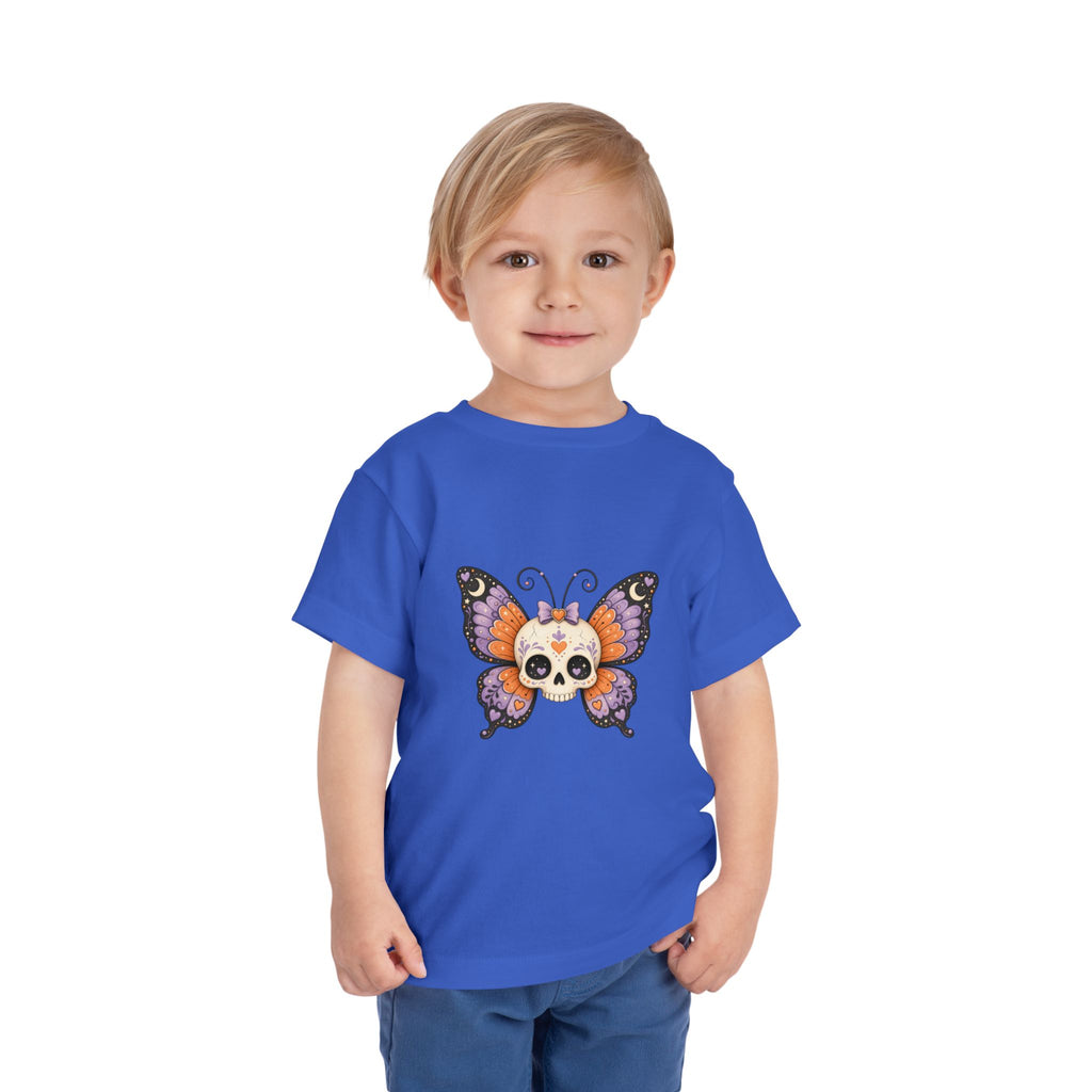 Toddler Tee — Sugar Skull Butterfly Graphic (Day of the Dead Kids Shirt)