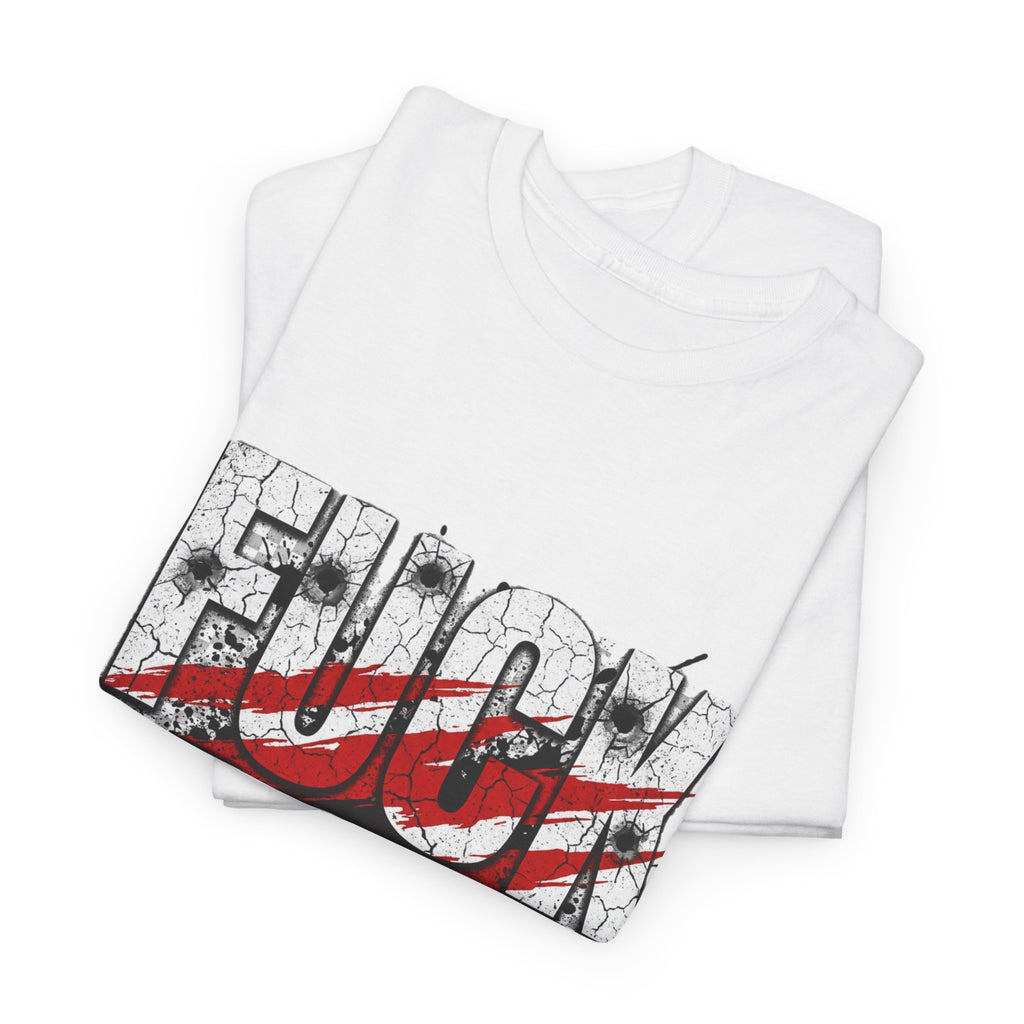 Graphic Tee — Distressed “F*** ICE” Protest Shirt with Red Slash