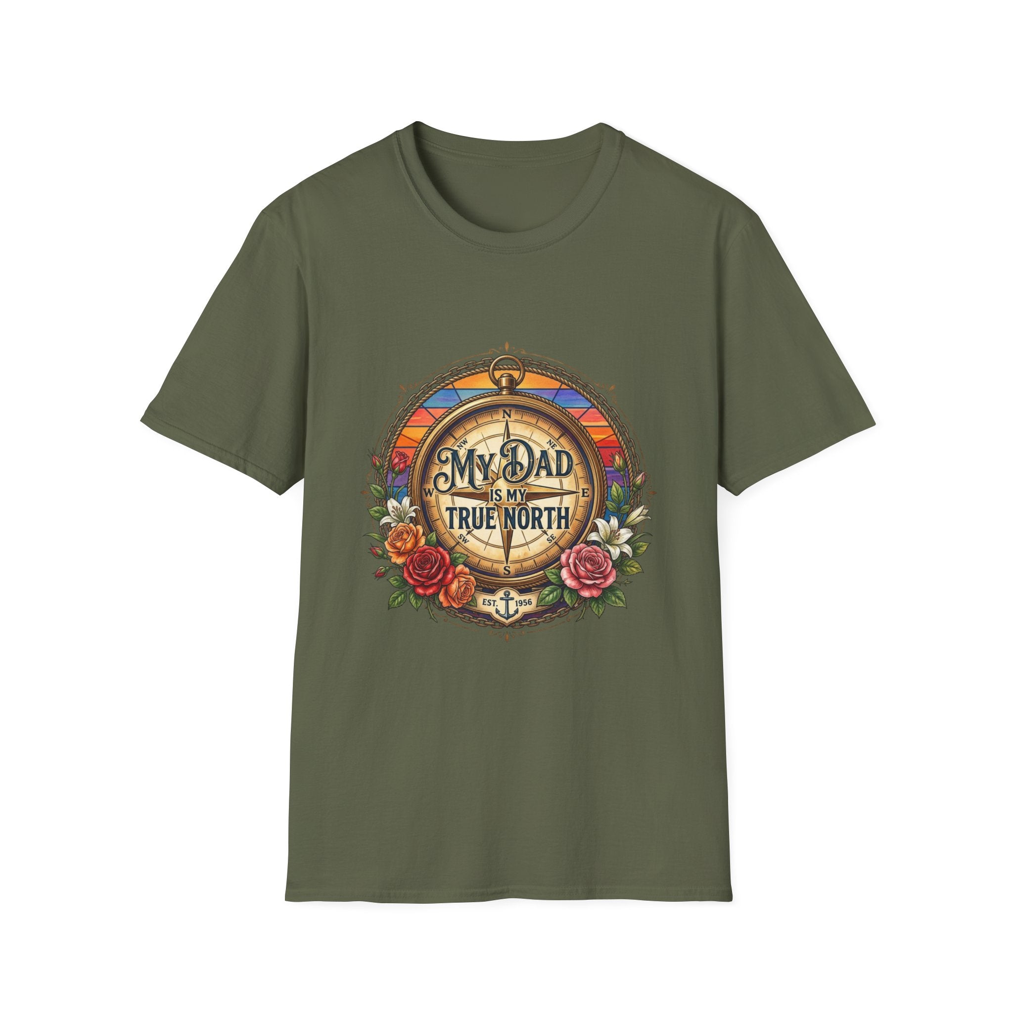 My Dad Is My True North T-Shirt — Nautical Compass Father's Day Tee