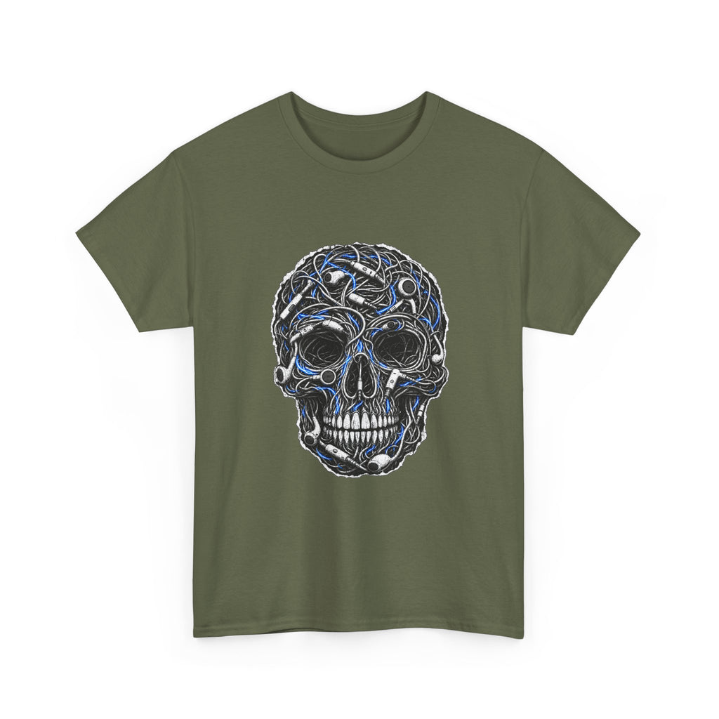 Sketched Celtic Skull Tee – Gothic Skull Graphic T-Shirt