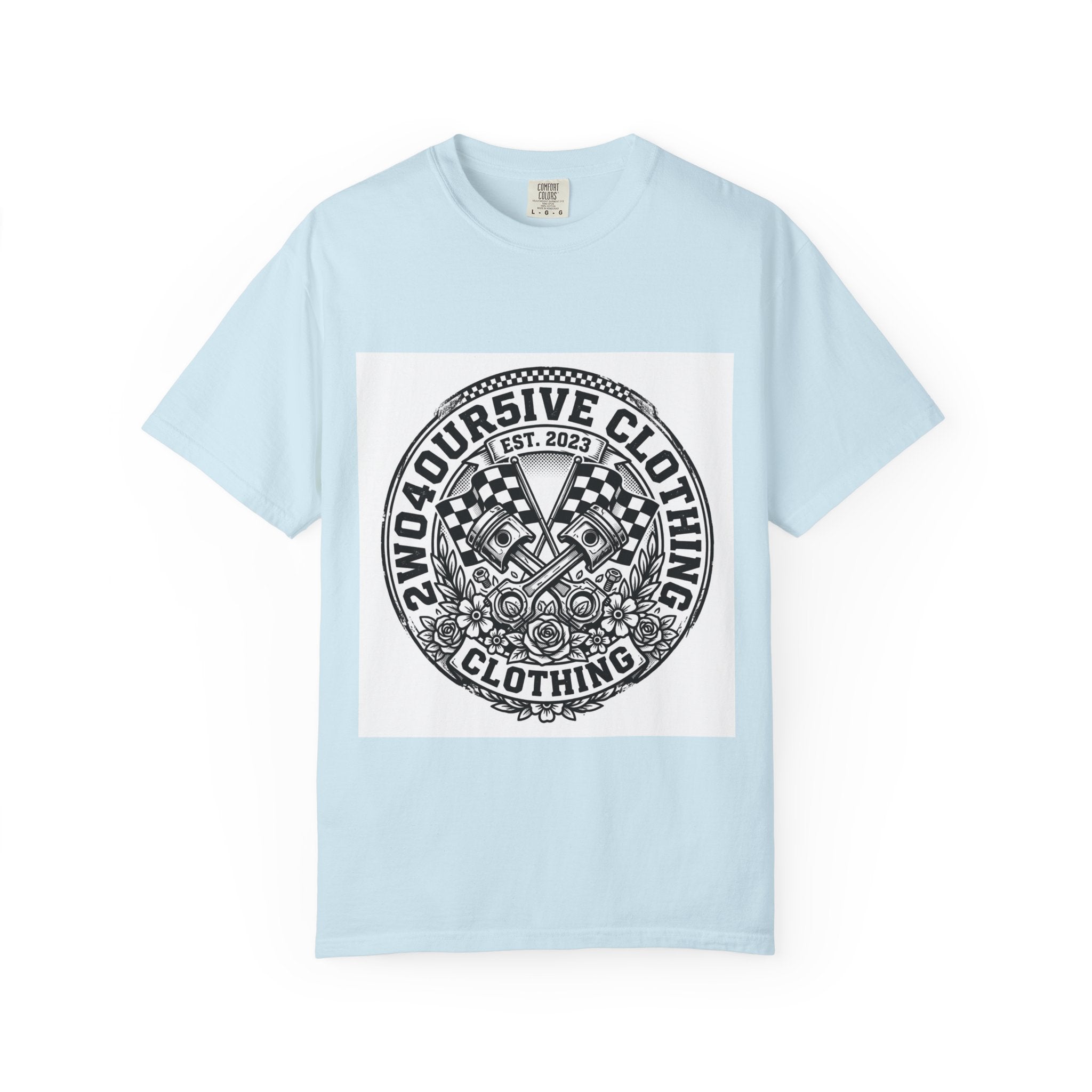 Vintage Racing Crest T-Shirt — '2W04OURSIVE CLOTHING' Graphic Tee