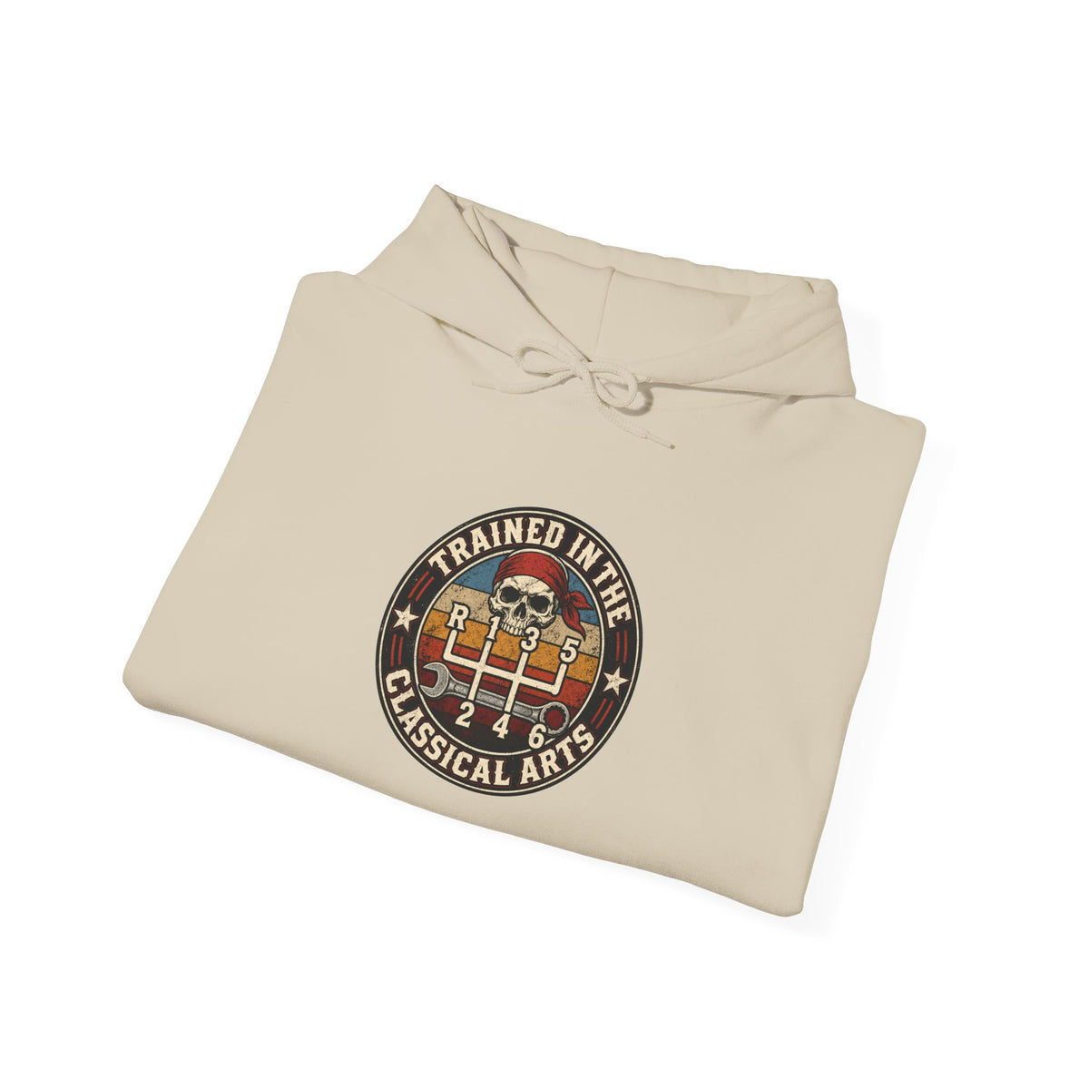 Trained in the Classical Arts Hoodie | Manual Stick Shift Car