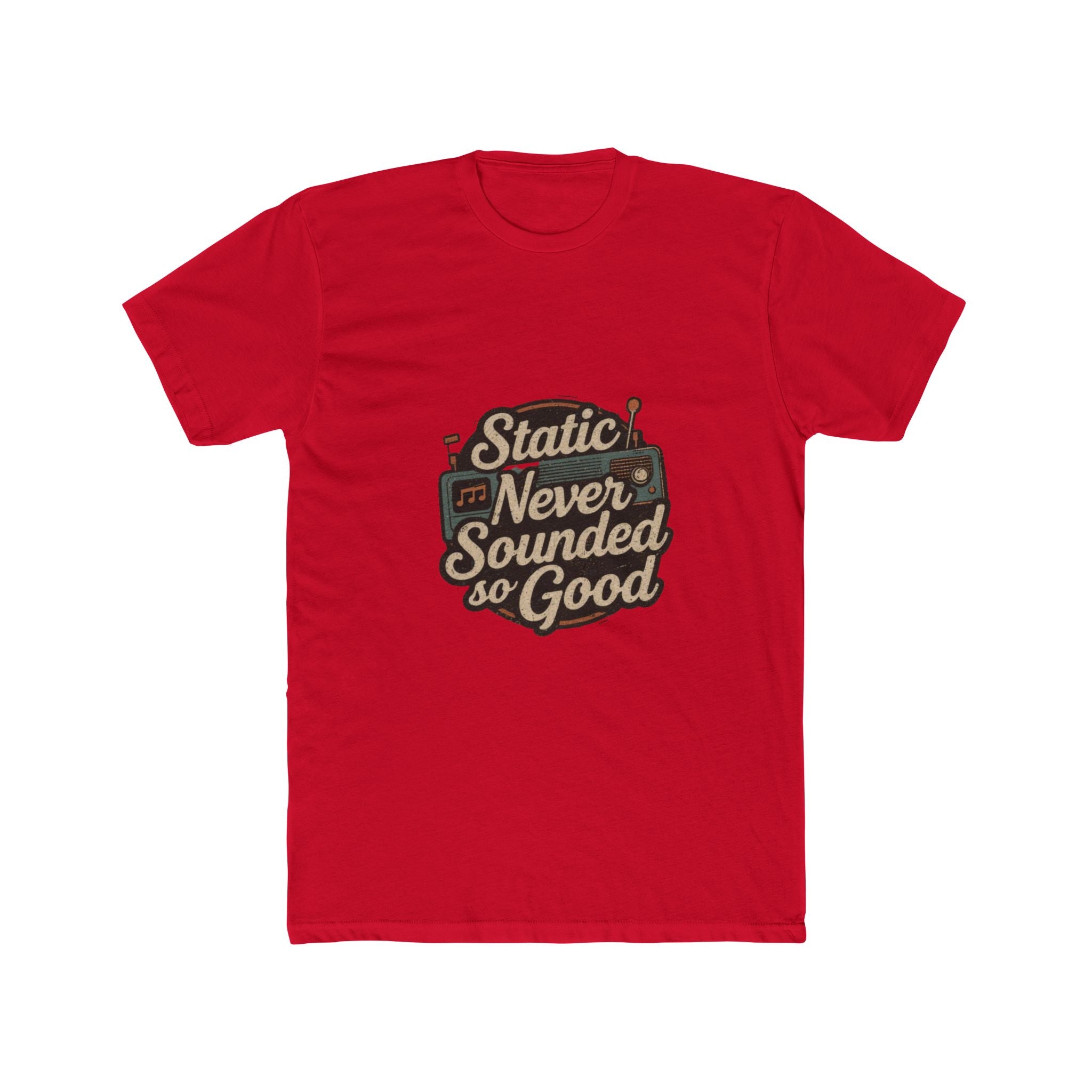 Vintage Radio Tee — "Static Never Sounded So Good" Graphic T-Shirt