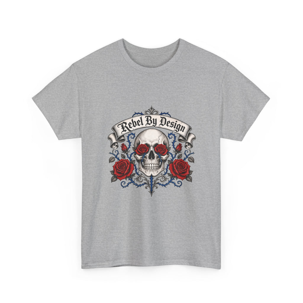 Skull & Roses Tee — "Rebel By Design" Graphic T-Shirt