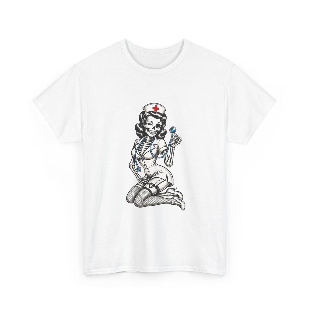 Pin-Up Nurse T-Shirt — Retro Vintage Nurse Girl Graphic Tee