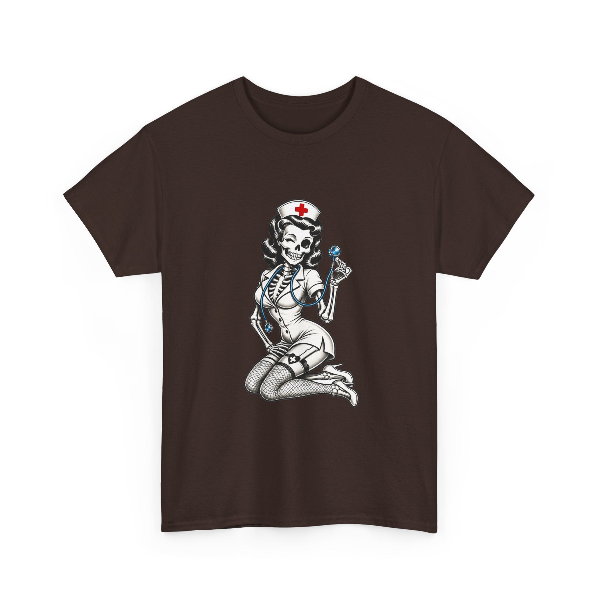 Pin-Up Nurse T-Shirt — Retro Vintage Nurse Girl Graphic Tee