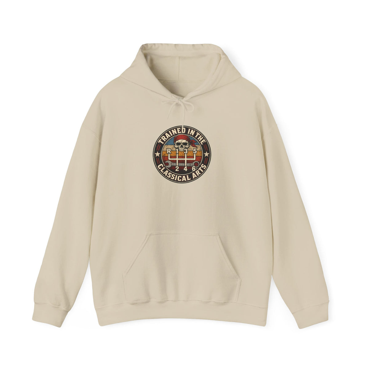 Trained in the Classical Arts Hoodie | Manual Stick Shift Car