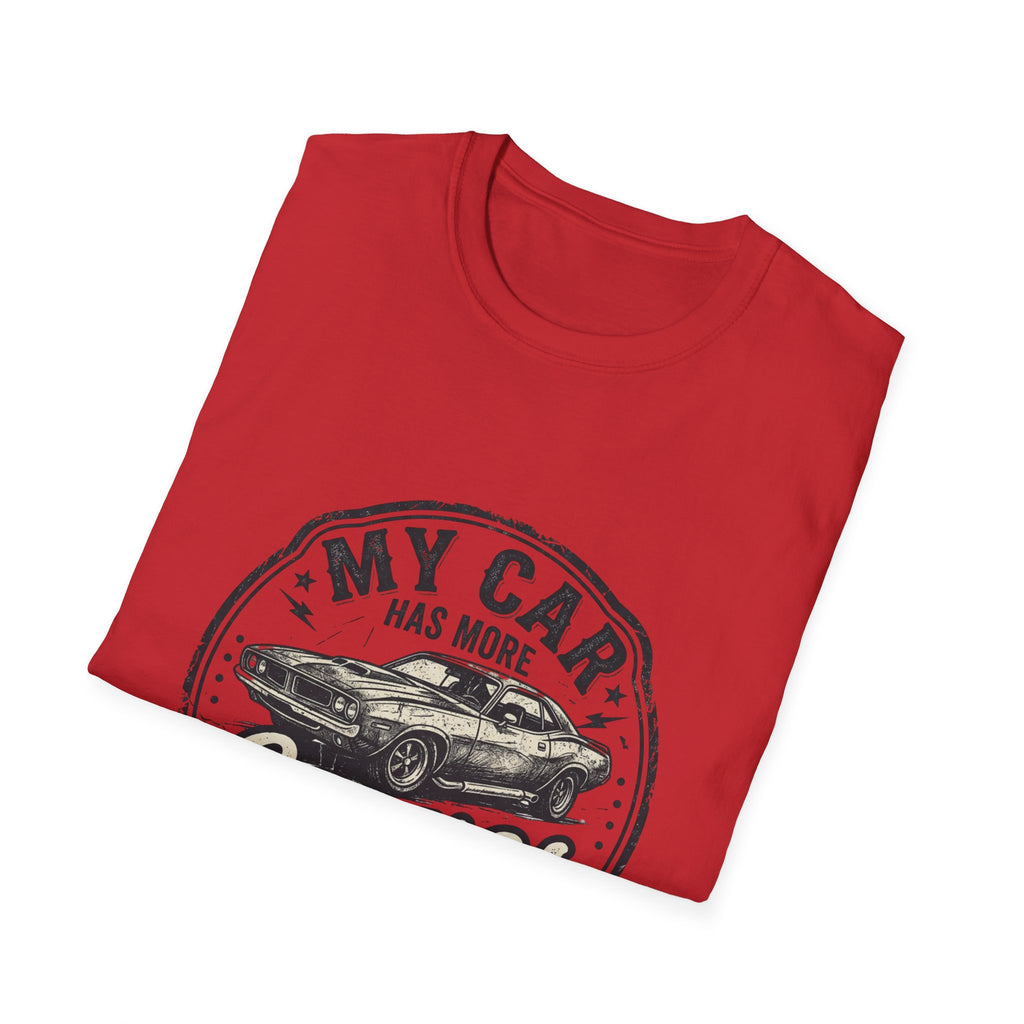My Car Has More Curves T-Shirt - Vintage Car Humor Tee