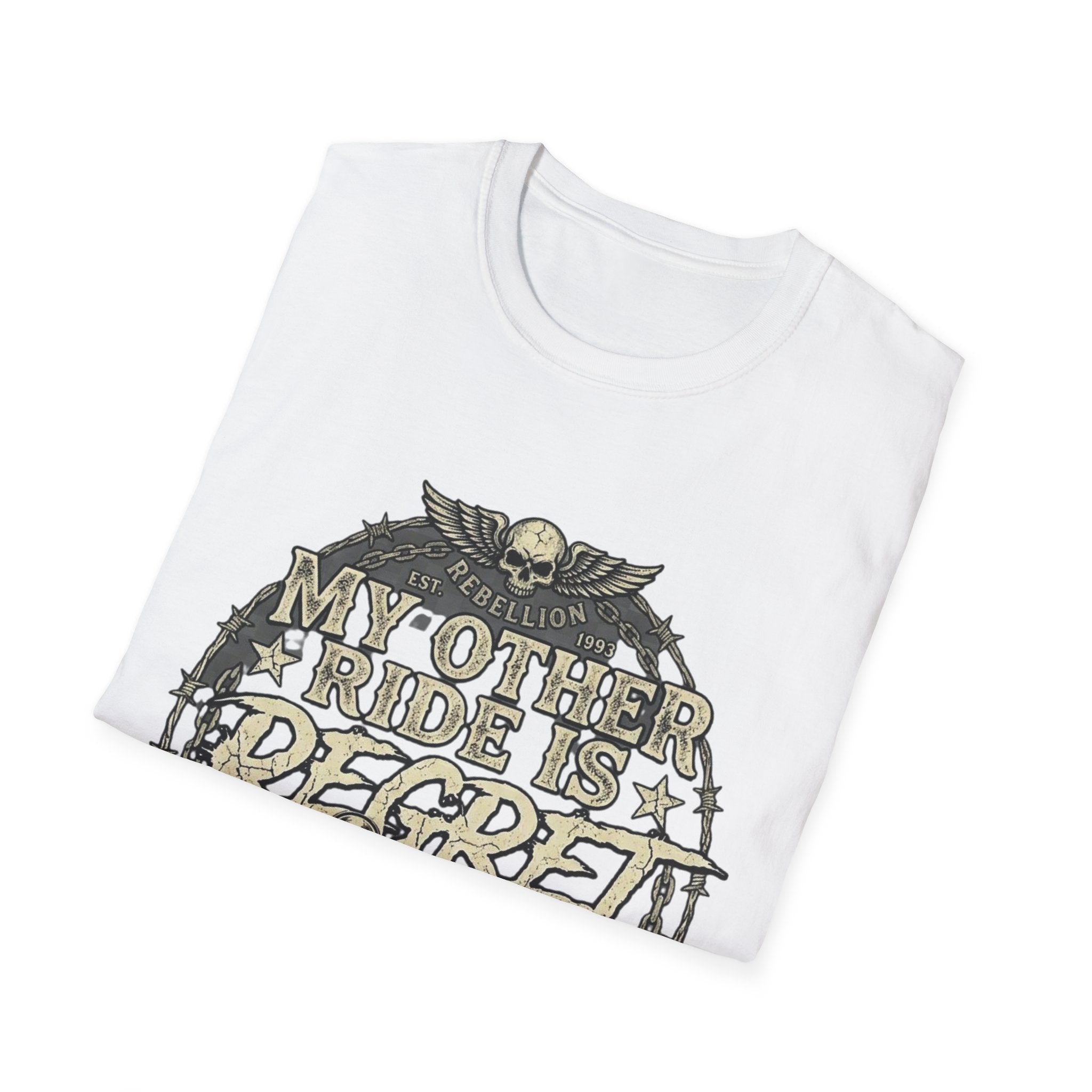 Motorcycle T-Shirt — "My Other Ride Is A Reaper" Vintage Biker Tee