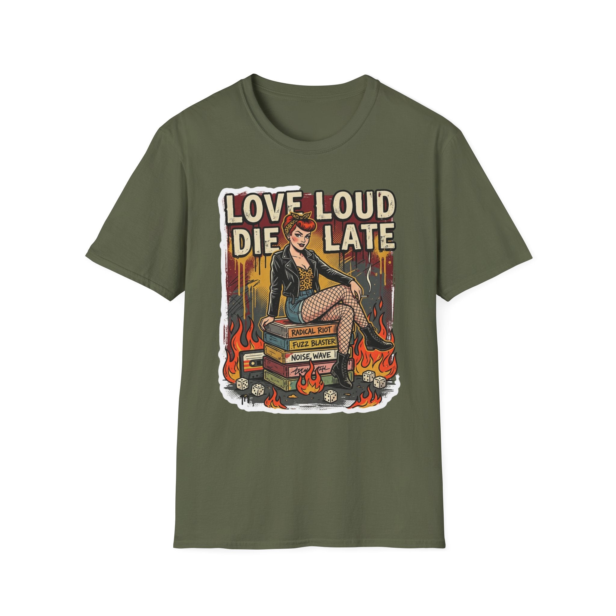 Love Loud Die Late Rocker Vintage T-Shirt