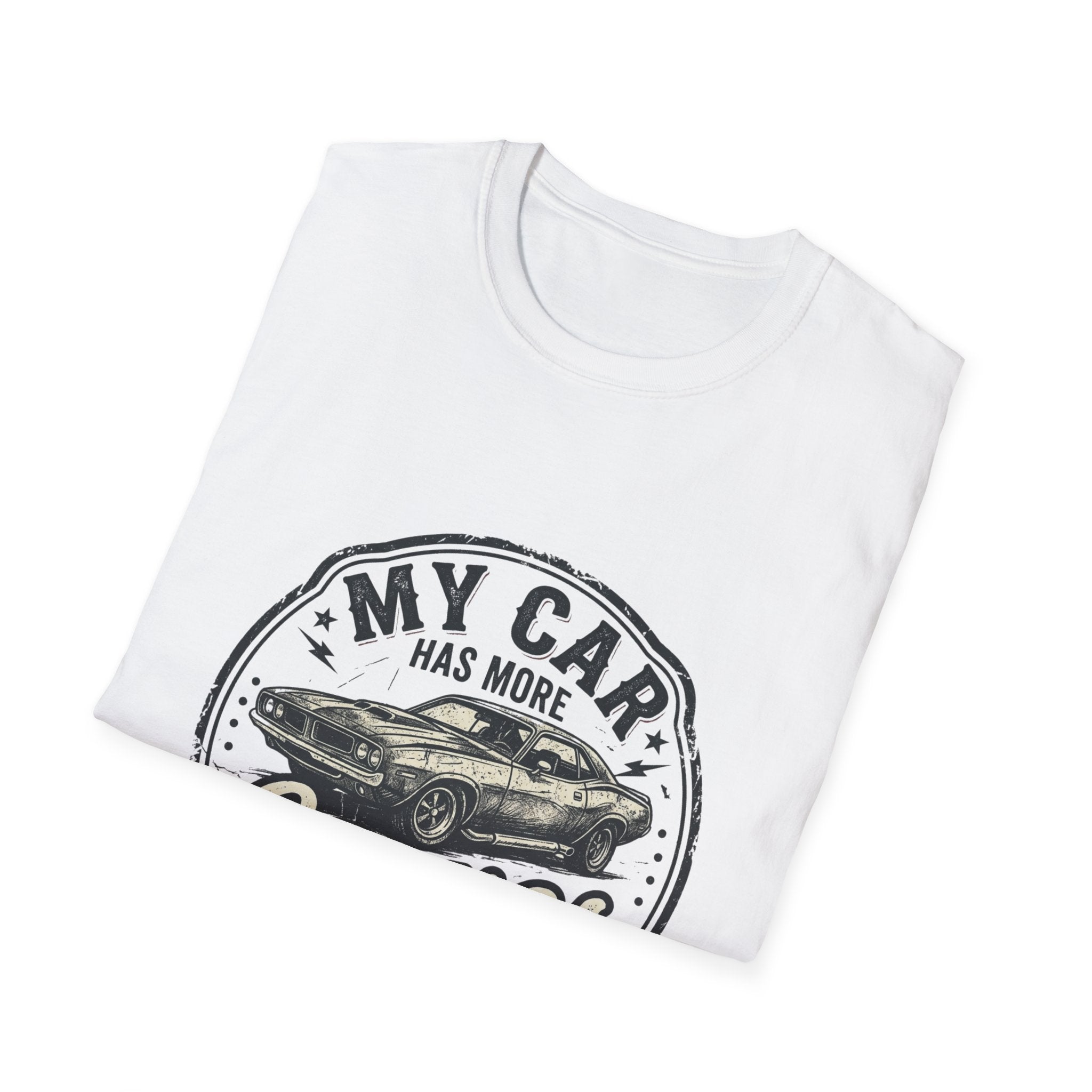 My Car Has More Curves T-Shirt - Vintage Car Humor Tee