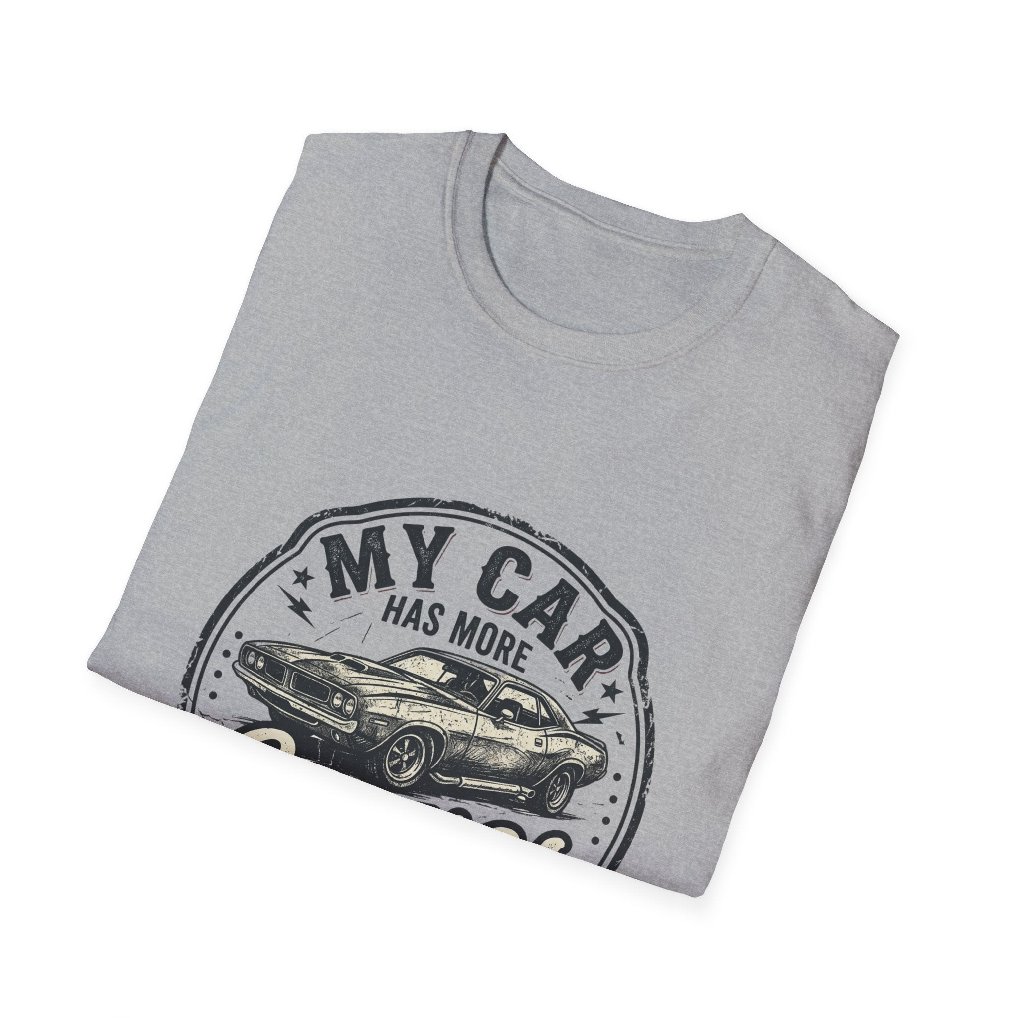 My Car Has More Curves T-Shirt - Vintage Car Humor Tee