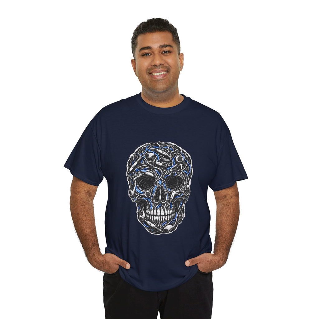 Sketched Celtic Skull Tee – Gothic Skull Graphic T-Shirt