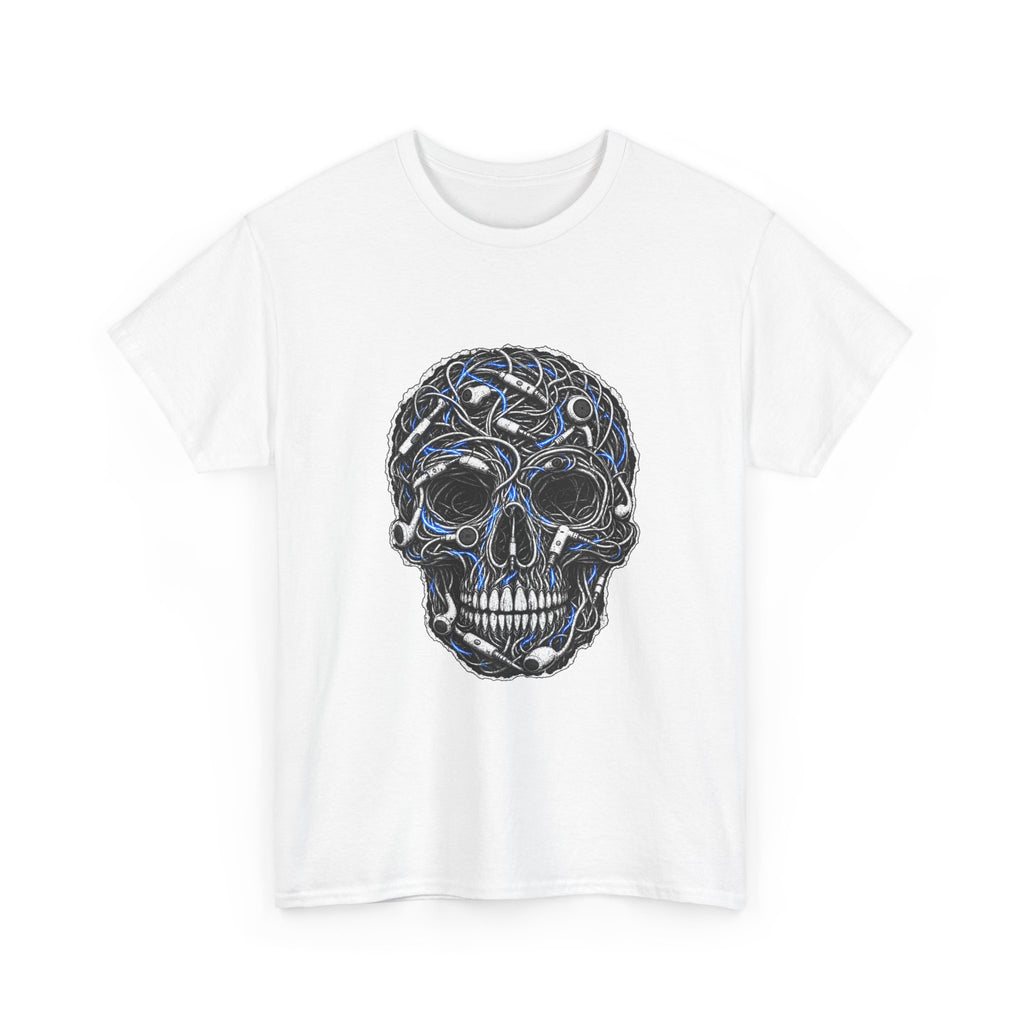 Sketched Celtic Skull Tee – Gothic Skull Graphic T-Shirt