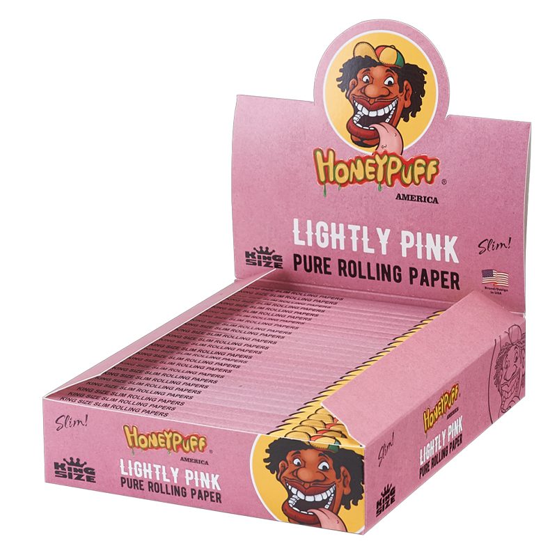 Honey Puff | Rolling Paper King Size – Lightly Pink [P1180-04] - 25 packs