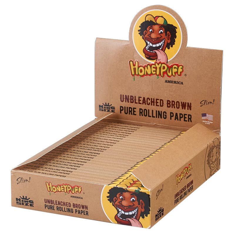 Honey Puff | Rolling Paper King Size – Unbleached Brown [P1180-02] - 25 packs
