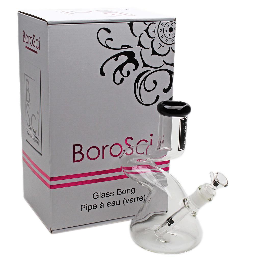 BoroSci | 9" Loop Beaker Glass Water Pipe (Black)