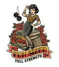 Fun Sized Pin-Up T-Shirt — "Fun Sized Full Strength" Retro Tattoo Graphic